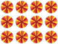 Beistle Tissue Fans – 12-Pack Round Hanging Tissue Paper Decorations for Fall Festivals, Autumn Celebrations, Harvest Parties and Seasonal Thanksgiving Events, Golden Yellow, Orange and Red, 25" by Beistle