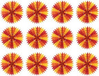 Beistle Tissue Fans – 12-Pack Round Hanging Tissue Paper Decorations for Fall Festivals, Autumn Celebrations, Harvest Parties and Seasonal Thanksgiving Events, Golden Yellow, Orange and Red, 25" by Beistle