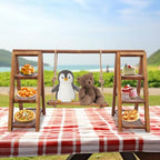 3 Tier Serving Ladder Stand with Swing, Wooden Cupcake Stand - Image 4