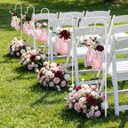 36 Pcs Artificial Flowers Table Centerpiece with Vases Colorful Wildflower Centerpieces Silk Flower Arrangement for Wedding Baby Shower Table Centerpieces Party(Multi Color,Pink) - Image 6