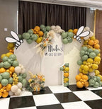 Arch Backdrop Cover Happy Sweet Bee Day Baby Shower Prop Chiara Arch Wall Yellow Honeycomb Bee 1st Birthday Party Baptism Fiesta Parties Decorations (6FT,4678) - Image 5