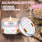 MTLEE Gender Reveal Bear 24 Pcs Baby Shower Party Favors Candles Lavender Scented Baby Shower Favors for Guests Rustic Tealights Candles Gender Reveal Return Gifts(Blue and Pink, 1.2 oz) - Image 3