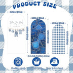3PCS Blue Jean Baby Shower Arch Backdrop Cover 4ft 5ft 6ft Stretchy Spandex A Blue Jean Baby is on the Way Backdrop for Denim Baby Shower Gender Reveal Decorations Party Supplies Photo Props - Image 2