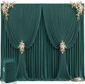 40ft x 12ft Emerald Green Backdrop Curtains Wrinkle Free Backdrop Curtain for Wedding Parties Fabric Backdrops Drapes Back Drop Cloth Bridal Shower Stage Curtains Wedding Decorations for Reception by Tao-GePartyDecorations