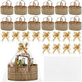 Reallnaive Baskets for Gifts Empty Sturdy Woven Bamboo Gift Basket with Gift Bags and Ribbons for Christmas Thanksgiving Birthday Mothers Day Housewarming Party Gift Wrapping, 12"x 8"x 6"(12 Set) by Reallnaive