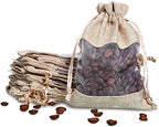 Shappy 50 Pcs 5 x 7 Inch Organza Burlap Bag with Drawstring, Flaxen - Image 6
