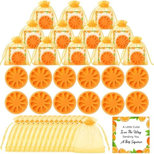 SiliFine 50 Sets Little Cutie Baby Shower Favor Orange Soap Party Gift Bulk by SiliFine