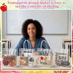 Canchiing 50 Pcs End of Year Teacher Clear Gift Bags with Handles - Image 5