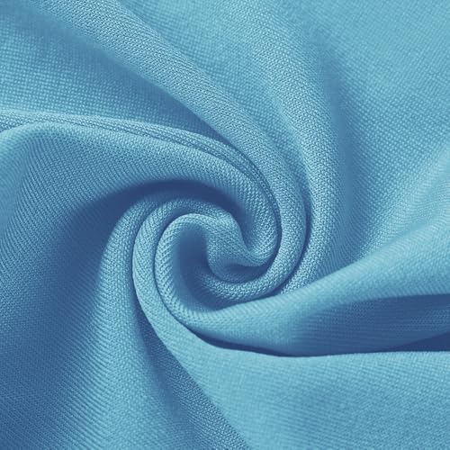 50 Pack Baby Blue Chair Sashes, Blue Spandex Chair Bands for Wedding Gender Reveal Party Decor, Baby Blue Bows for Folding Chairs - Image 5