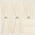 6 Panels Champagne Backdrop Curtain for Parties Wedding Baby Shower Wrinkle Free Photo Curtains Backdrop Drapes Fabric Decoration for Bridal Shower 30ft(W) x 10ft(H) by Tao-GePartyDecorations