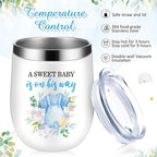 Hoolerry 6 Set Baby Shower Cups, 12oz Stainless Steel Tumbler, Greens - Image 4