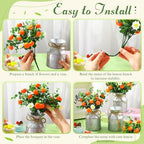 Mimorou 6 Sets Little Cutie Baby Shower Decorations, Lifelike Orange Fruit Daisy Flower Tables Centerpieces, Artificial Summer Tangerine‌ Mason Jar Vase Greenery Decor for Home Office Party Supplies - Image 5
