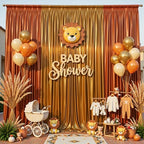 Terracotta Satin Backdrop Curtains 8 Panels - Glitter Photo Drapes for Baby Shower, 40x10FT Shimmer Back Drop Cloth, Wrinkle Free for Birthday Party Prom Wedding Stage Background - Image 7