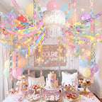 Fancy Princess Birthday Party Decor Garland, Pastel, Small, 8 Pcs - Image 5