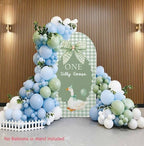 One Silly Goose Arch Backdrop Cover Sage Green 1st Birthday Party - Image 2