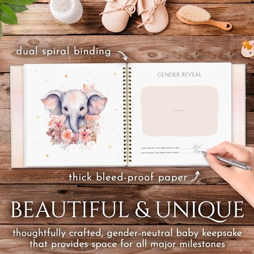 Keepsake Memory Book for Baby Boy Girl, First 5 Year Baby Book, Milestone Book That Captures Every Significant Event From Birth to Age 5, Gender Neutral Journal Scrapbook Photo Album - Image 7