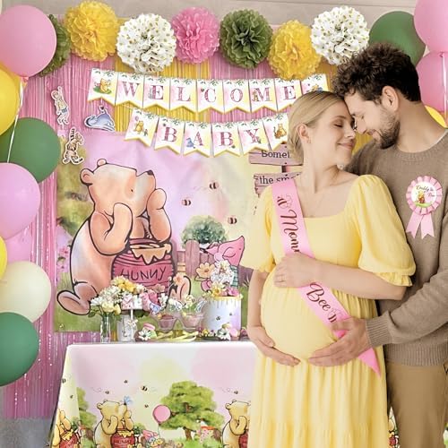 Premium Winnie Baby Shower Decorations Girl Pink – Classic Pooh Kit - Image 3