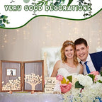 Gueevin 164 Pcs Tree of Life Wedding Guest Book, Wooden Tree Guest Book - Image 6