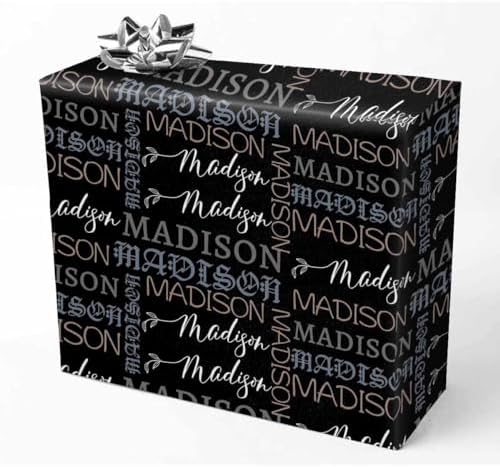 AOFUN Personalized Gift Funny Christmas Wrapping Paper Funny Christmas Wrapping Paper With Name Logo Cool Wrapping Paper Custom Gift Wrapping Paper 5 Rolls 58" x 23" by Unknown