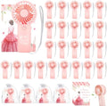 25Pcs Pink Quinceanera Mini Handheld Fans Sweet 15 Birthday Party Favors by Winocbxt