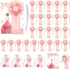 25Pcs Pink Quinceanera Mini Handheld Fans Sweet 15 Birthday Party Favors by Winocbxt
