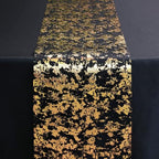 Snowkingdom Black and Gold Table Runner 100 Feet Glitter Golden Metallic Table Centerpieces Foil Runners Party Decorations for Graduation Birthday Retirement Wedding Christmas Halloween Thanksgiving - Image 4