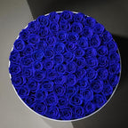Prifroti 75 Preserved Roses in Suede Box – Luxury Rose Flower Arrangement, Preserved Flowers Gifts for Women, Wife or Mom – Birthday, Anniversary, Valentine’s Day, Mother's Day (Royal Blue) - Image 4