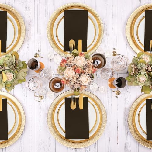 KAMMAK Napkins Disposable Coffee Cloth like Dinner Paper Napkins with Pocket 100 Pack Folded Luncheon Napkins Wedding Reception Bathroom Guest Hand Towel for Party Decoration, Kitchen,16.5 x 16.5 inch - Image 5