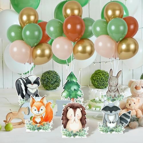 12 Sets Woodland Baby Shower Balloon Stand Kit for Table Safari Baby Shower Centerpiece Decorations with Balloon for Gender Reveal Birthday Party Photo Props Supplies - Image 6