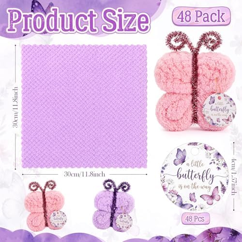 48 Sets a Little Butterfly is on The Way Baby Shower Party Favors - Image 2