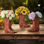 Novabright 6 Pcs Wooden Centerpiece for Tables Western Cowboy Theme Baby Shower Decorations Tabletop Flower Boxes Party Favor for Birthday Gathering Family Celebration(Boots) - Image 5