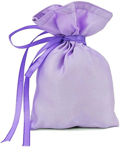 Darling Souvenir 50 Satin Drawstring Gift Pouch Small Wedding Party Favors Bag - 8" x 10" inches Baby Shower Thank You Pouches- Lavender by DarlingSouvenirMADEWITHLOVE