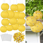 Mindsoft 140 Pcs Yellow Paper Lanterns Bee Party Decoration Plush 3D Bees by Mindsoft