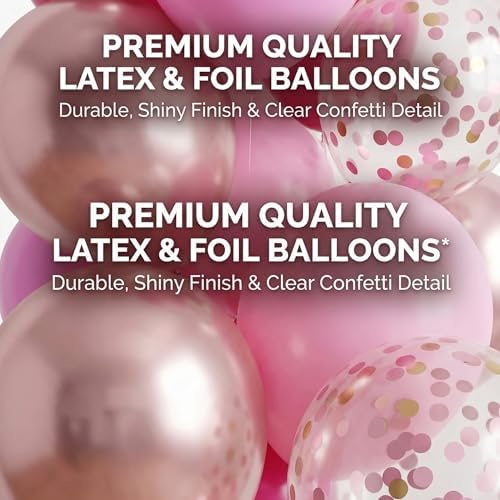 Balloon Column Kit Set of 2 With Balloons Included - Balloon Tower with Stand, Base, and Pole,Backdrop Decoration for Wedding, Baby Shower, Birthday Party (3xMetallic Light Pink) - Image 5