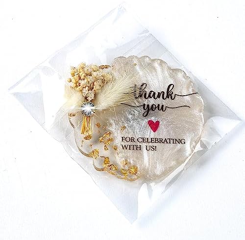 40 Floral Crystal Resin Magnets, Wedding Favors for Guests Bulk - Image 6