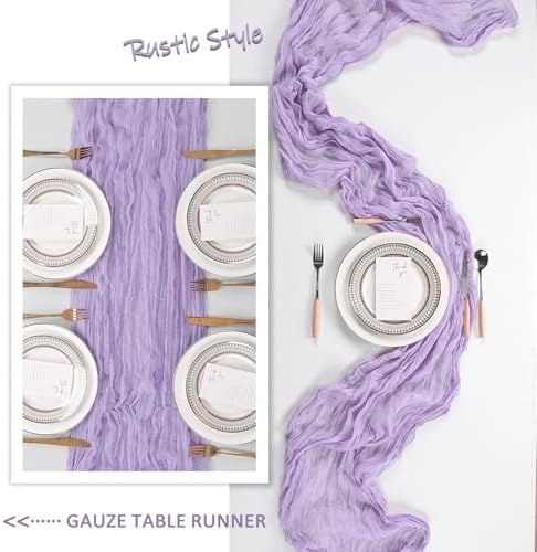 12 Pack 35 x 120 Inch Lilac Purple Table Runner Cheesecloth 10Ft - Image 6