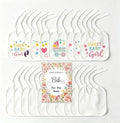 Baby Shower Bib Decorating Kit, 93 Pcs DIY Party Game with 22 White Bibs, 24 Markers, 25 Stencils, Gender Reveal Activity (flower) by MOVEBO