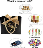 TKSBAG 100 Pack Small Thank You Gift Bags with Handles, 5.5''x 2.3''x4.7'' Mini Black Gift Bags Bulk for Baby Shower, Birthday, Wedding, Party Favors, Mother's Day - Image 4