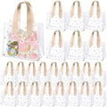 Clysee 24 Pcs Clear Gift Bags Daisy Pattern Transparent PVC Tote,Beige by Clysee