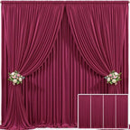 4 Panels Burgundy Backdrop Curtain for Parties Wedding Wrinkle Free Maroon Photo Curtains Backdrop Drapes Fabric Decoration for Birthday Engagement Ceremony 20ft(W) x 10ft(H) by Tao-GePartyDecorations