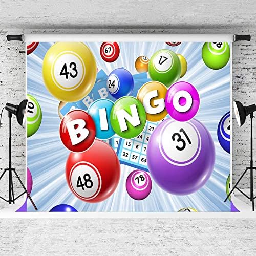 Bingo Backdrop, Lottery Winning Ball Photography Background, 9x6ft - Image 2