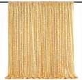 8ft x 8ft Gold Sequin Backdrop Curtain Glitter Photo Booth Backdrop by QueenDream