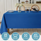 VidaFete Classic Series 2 Pack 90 * 132inch Royal Blue Rectangle Tablecloth - Image 3