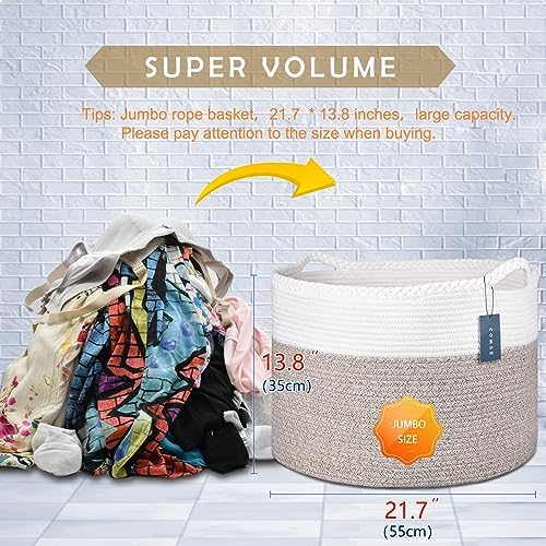 COMSE Small Woven Basket with Gift Bags and Ribbons, Gift Basket Empty, and Large Storage Basket, Large Blanket Baskets, Laundry Hampers - Image 6