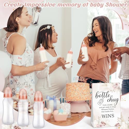 Trelaco 12 Pcs Baby Shower Bottle Chug Game, Boho, Brown - Image 6