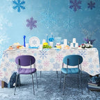 Funnymoom 452 Pcs Blue Purple Winter Snowflakes Party Supply 50, Plates set - Image 5