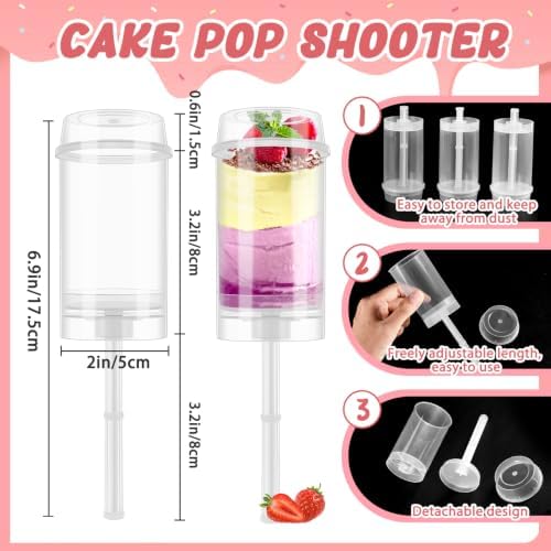 Geetery 36 Pcs Push Cake Pop Containers and 1 Pcs 30 Hole Cake Pop Stand - Image 3