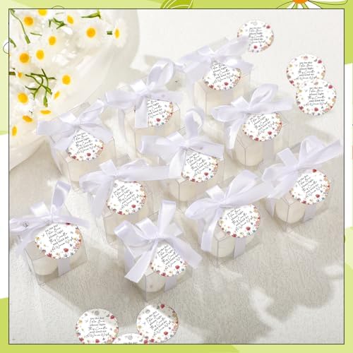 MTLEE 24 Sets White Baby Shower Party Favors Small Bubble Candle - Image 2