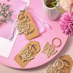 Ecation 40 Set Butterfly Keychains for Guests Wedding Thank You,Gold - Image 4