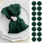 100 Pack Emerald Green Cheesecloth Napkins Washable 21x21 Inches Emerald Green Cloth Napkins for Wedding Set of 100 Dinner Table Napkins Bridal Baby Shower Rustic Boho Cotton Gauze Party Table Decor by FoliafeelHome